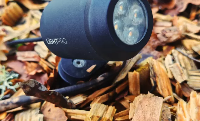 Installation d'éclairage dans les massifs végétalisés dans les Landes